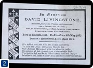 Invitation to David Livingstone's memorial service at Westminster Abbey. Copyright, Royal Geographical Society