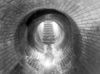Interior of Victorian sewer, photographed in 1939. From the London Metropolitan Archives Photograph Library. Ref SC/PHL/02/ 0499. Copyright City of London: London Metropolitan Archives. Not to be reused without permission.